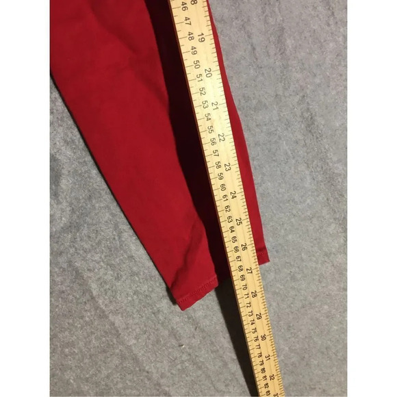 Womens LOFT Leggings Size 2 Red Christmas Party Holidays Casual Artistic - Picture 3 of 5